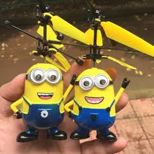 Induction RC Boule de Vol Hélicoptère Despicable Me Voler Minion Drone Hélicoptère Quadcopter Led Lumière Enfant Jouet Électronique Enfants