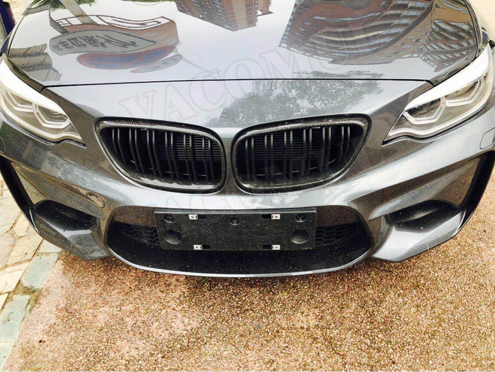 Комплекты кузова из углеродного волокна для передних губ боковые юбки задний диффузор задний спойлер крыло для BMW F87 M2- М стиль
