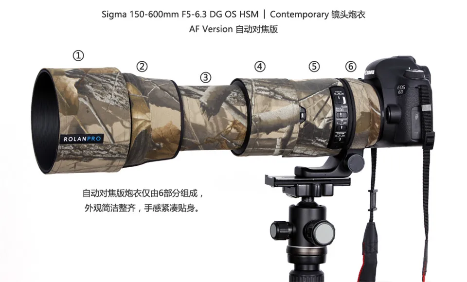 DHL/EMS Объектив Пальто Камуфляж для Sigma 150-600 мм f5-6.3 DG OS HSM современные пистолет одежды защиты объектива pt0026