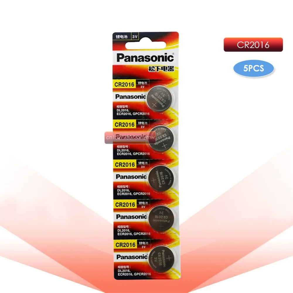 

PANASONIC 5pc original cr2016 BR2016 DL2016 LM2016 KCR2016 ECR2016 3v button cell coin lithium batteries for watch car toy