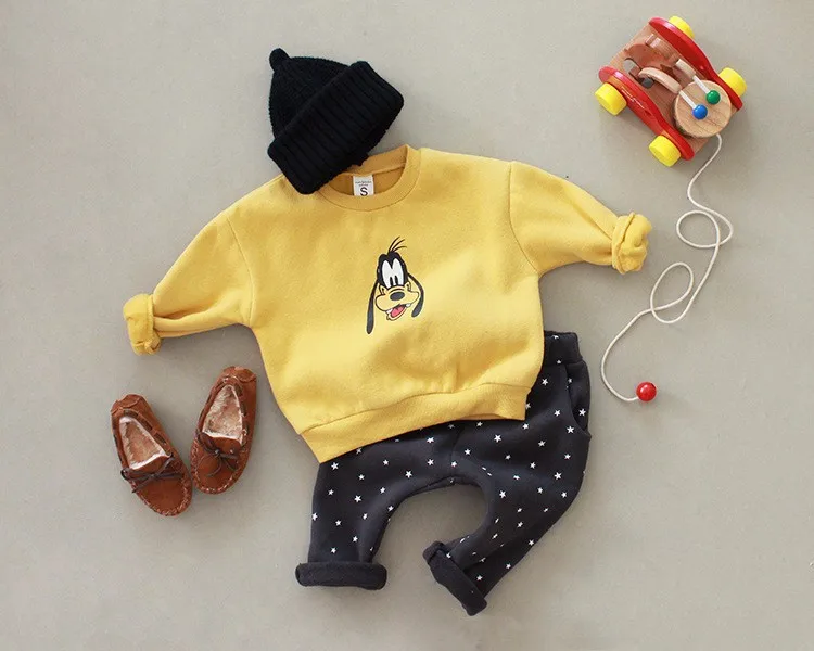Г. лидер продаж «Han Guodong» одинаковая верхняя одежда для детей и родителей свитер с рисунком мультипликационного персонажа Гуфи для девочек флисовое утепленное пальто детская одежда