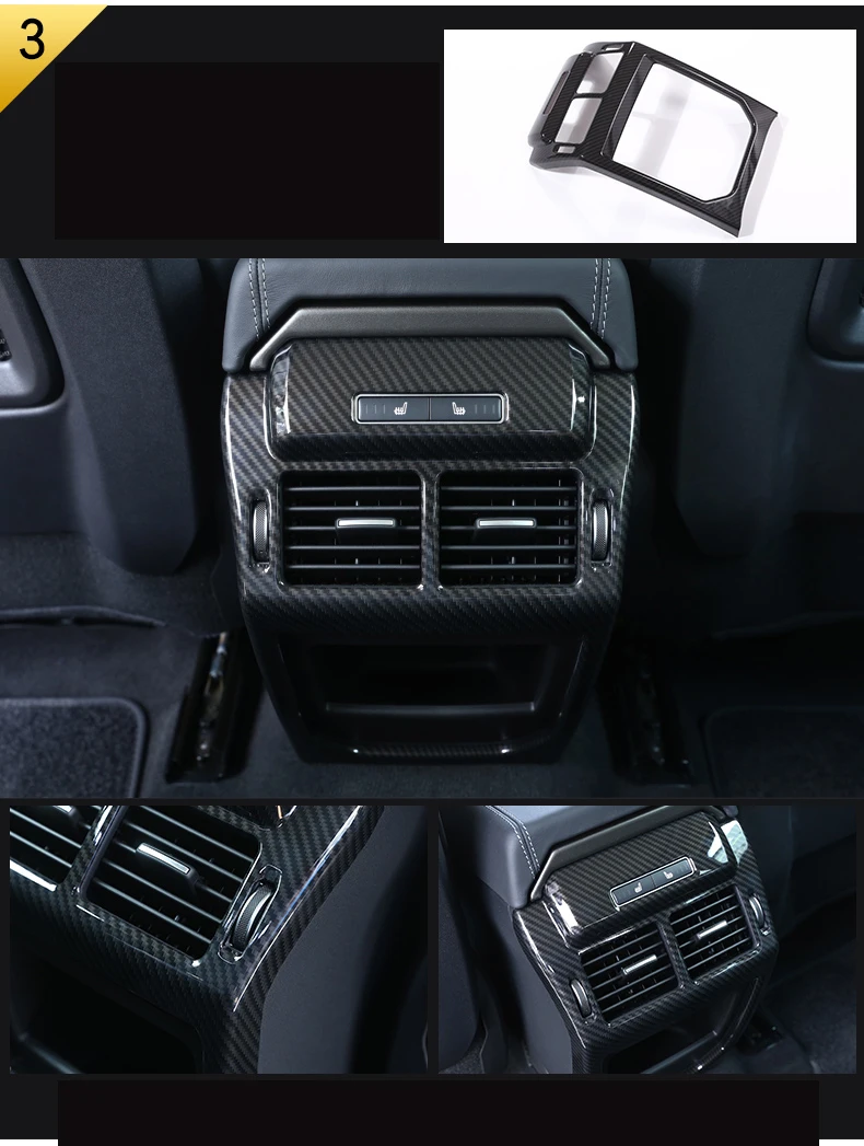 Карбоновый задний выход кондиционера рамка отделка для Range Rover Evoque 2011- автомобильный стикер