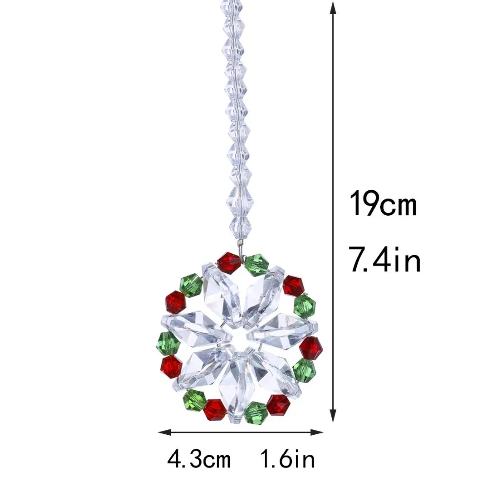 H& D кристаллическая Призма люстры Радуга восьмиугольная чакра Висячие солнечные Ловец окно Подсолнух Висячие кристаллы орнамент(красочные