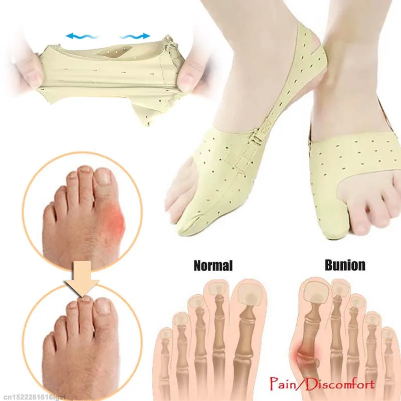 

Elastic Bunion Corrector 1 Piece Foot Care Tool Big Foot Bones Toe Separator Hallux Valgus Orthopedic Supplies Day & Night Use