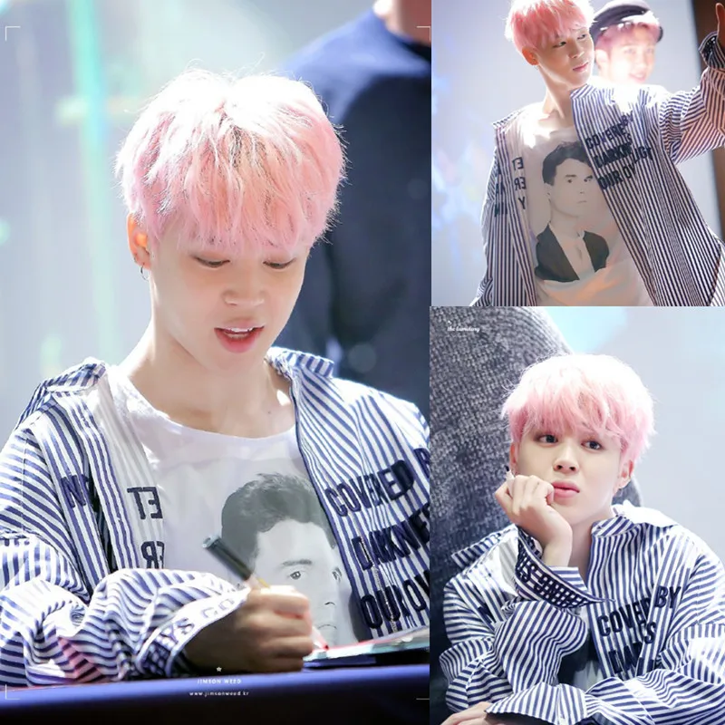 Kpop BT пуленепробиваемая jimin рубашка в полоску с тем же k pop ji min новая трендовая