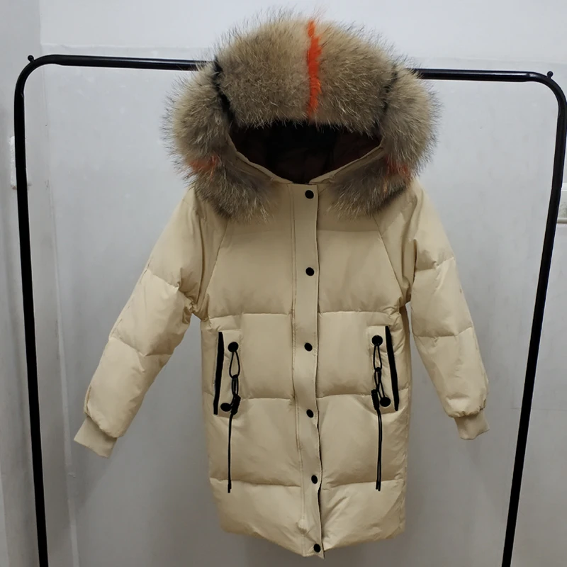 Russe As Fourrure Femmes Lâche The Parkas Duvet Laveur Neige Blanc De D'hiver as Réel Épais Photo Canard Manteau Porter Chaud Raton Femelle Hiver Outwear Photo Veste 15rTw1Xnq