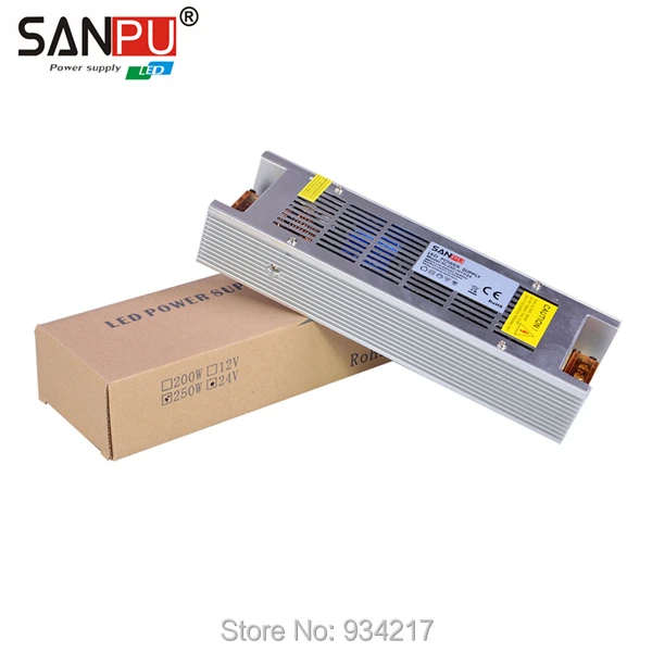 SANPU SMPS Светодиодный источник питания 250 Вт 24 В 10.4A AC DC 220 в импульсный трансформатор