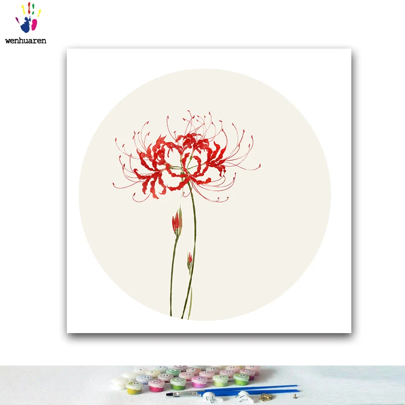 DIY картинки для раскраски по номерам с цветами в китайском стиле бамбуковая Слива картина для рисования по номерам в рамке дома - Цвет: 3420