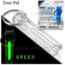 TOUR PAL Crystal Clear Nite Tritium Glowring Keychain Key Fob Night Automatic Light Self Luminous Fluorescent
