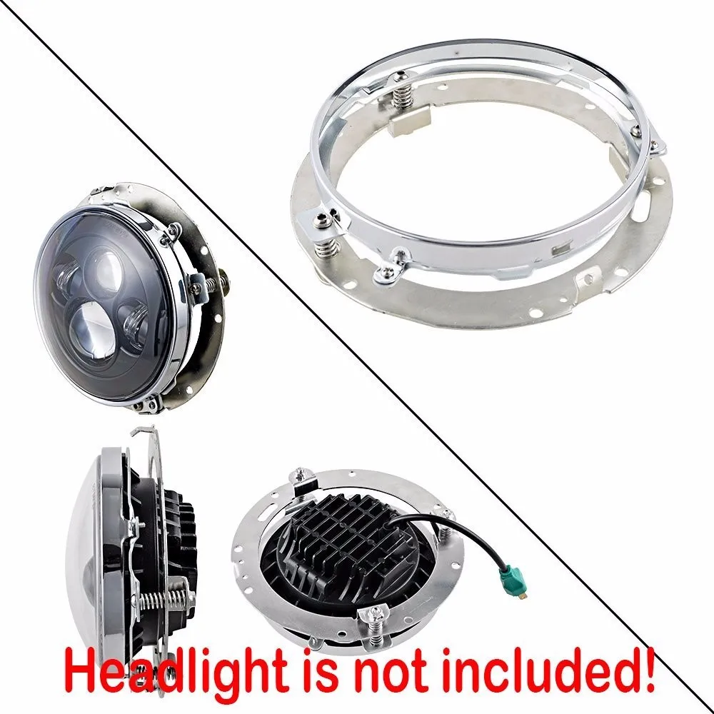 7" Inch Round Headlight Ring Mounting Bracket for Harley Davidson