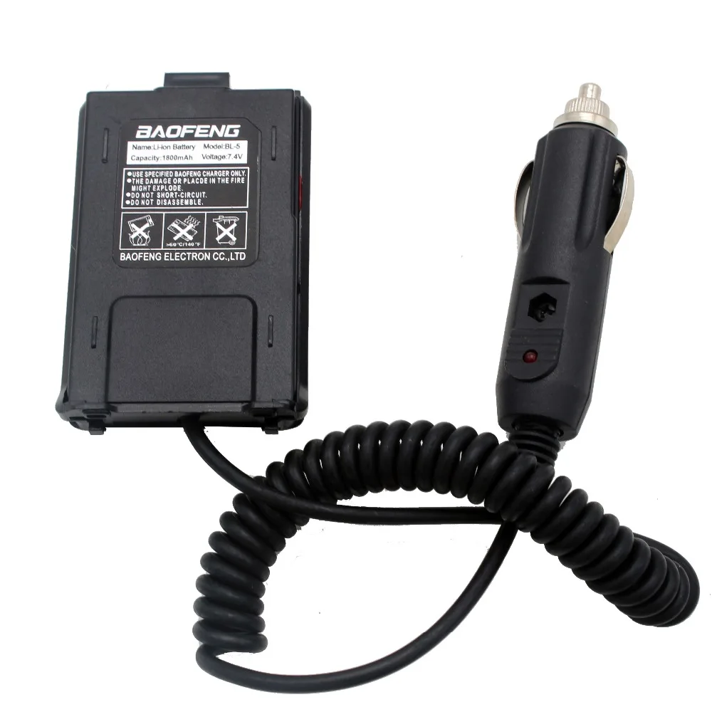 

Original BaoFeng Battery Eliminator Car Charger For UV-5R UV-5RA UV-5RA+ UV-5RB UV-5RC UV-5RE UV-5RE+Plus Two Way Radio