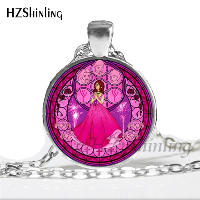 NS-00768, модное ожерелье с изображением Золушки, ручная работа, королевское сердце, принцесса, ожерелье, стеклянный кабошон, художественное фото, ювелирное изделие,, HZ1 - Окраска металла: 1