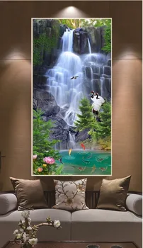

Custom Any Size 3D Mural Wallpaper Flying Stream Waterfall Indoor Porch Background Wall Decoration Mural Wallpaper