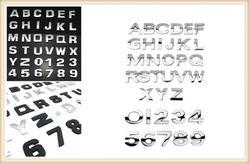 

Car accessories 3D metal digital sticker letter auto decoration for BMW E46 E39 E38 E90 E60 E36 F30 F30