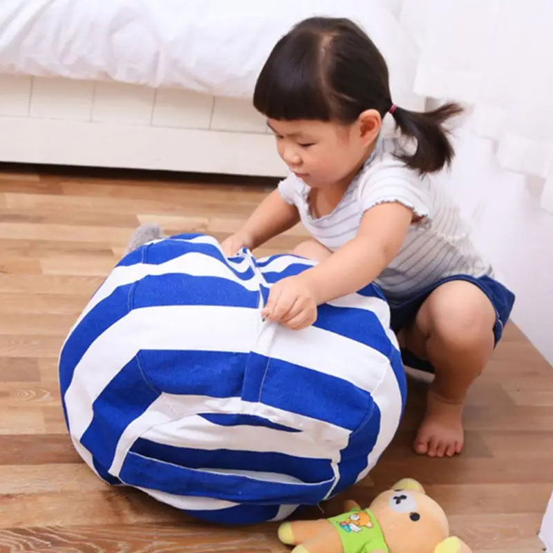 

Stuffed Animal Storage Bean Bag Chair Portable Kids Toy Storage Bag Modern Creative Storage Play Mat Clothes Organizer Tool