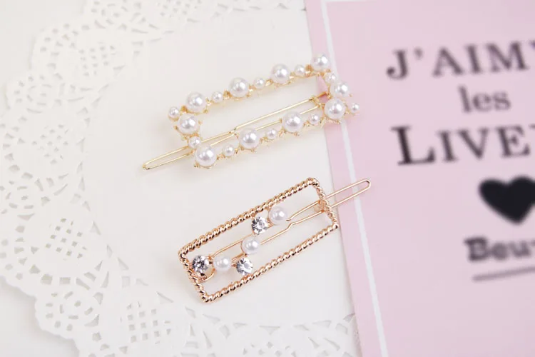 3 Pieces Pearl women Hairpin Hairpin Fashion Korean adult female Japanese and Korean small pearl clip hair accessories HC129