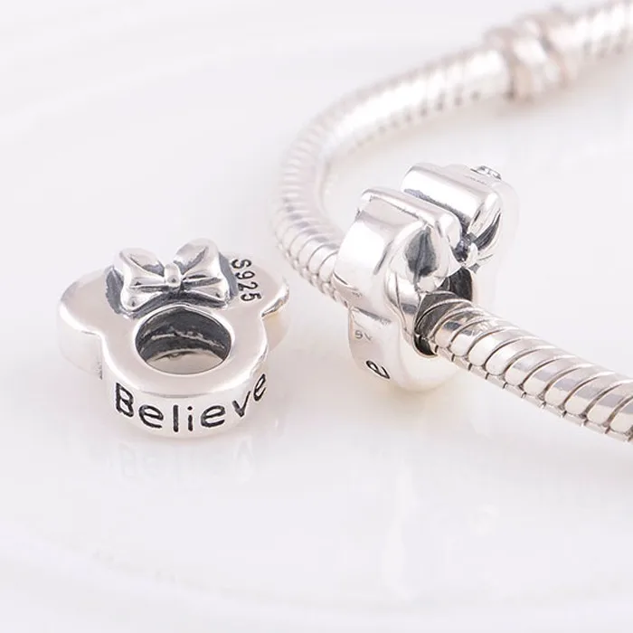 X236-(4)925 sterling silver beads charm fit for pandora charms bracelet DIY jewelry making