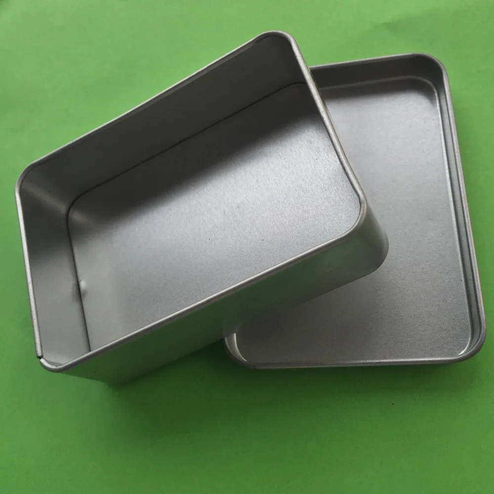 J274Y Small Iron Box 9*6.5*2.5cm Silver Color DIY Model Parts Rectangle Storage Box