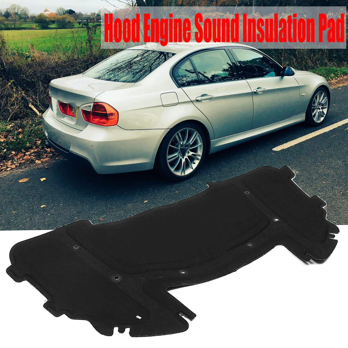Автомобильный капот двигателя Звукоизоляционная накладка теплоизоляционная накладка коврик для BMW E90 E91 E92 E93 323i 325i 51487059260