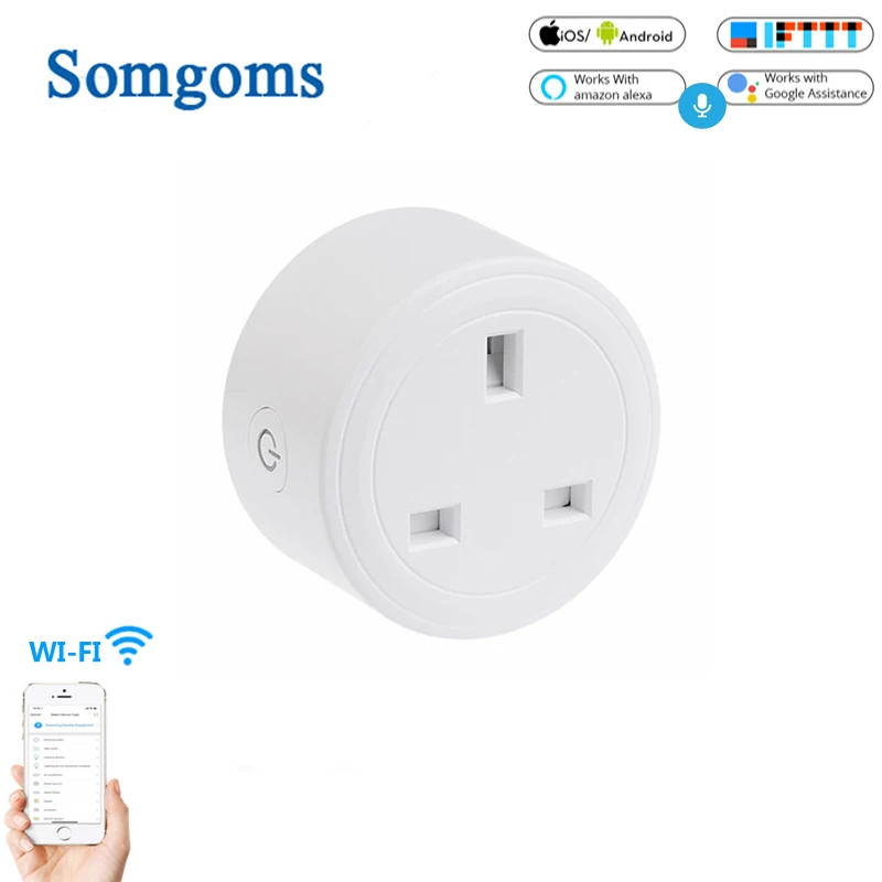 

UK wifi Smart Plug Socket wifi wireless Smart Socket Outlet with Google Home Alexa Voice Control Smart Socket