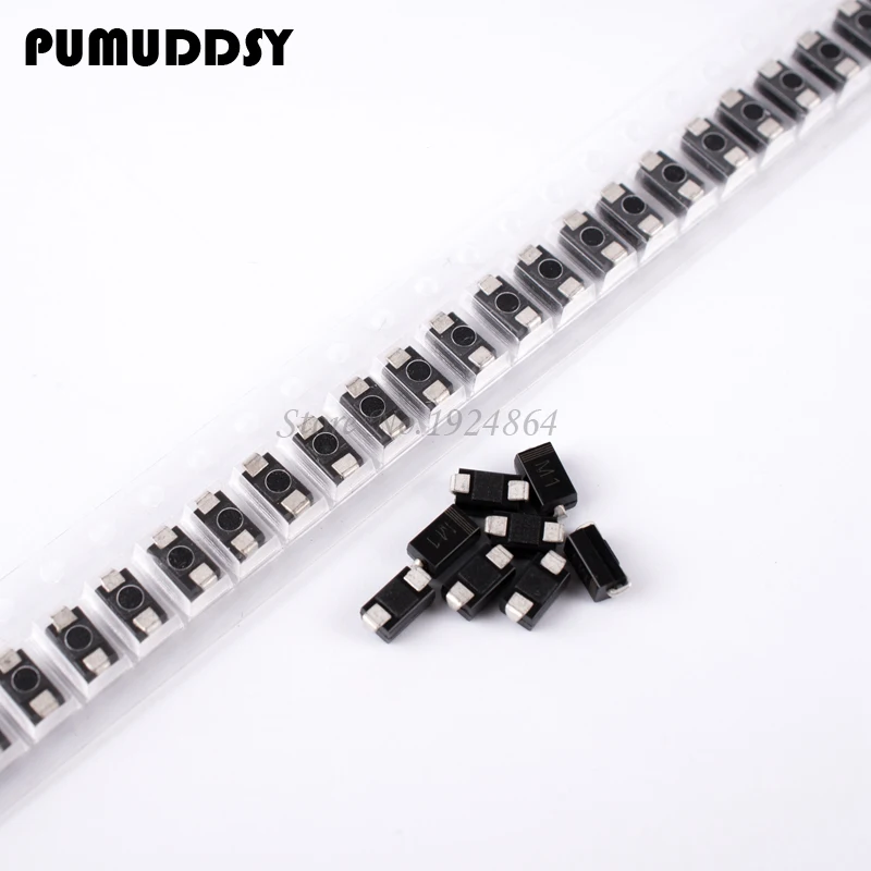 

100PCS SMA Rectifier diode 1N4001 M1 1N4004 M4 1N4007 M7 FR107 RS1M FR207 RS2M HER108 US1M SF18 ES1J SF14 ES1D DO-214AC