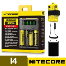 Горячая новинка Nitecore I4 Digi зарядное устройство lcd интеллектуальная схема глобальная страховка Li-Ion 18650 14500 16340 26650 зарядное устройство