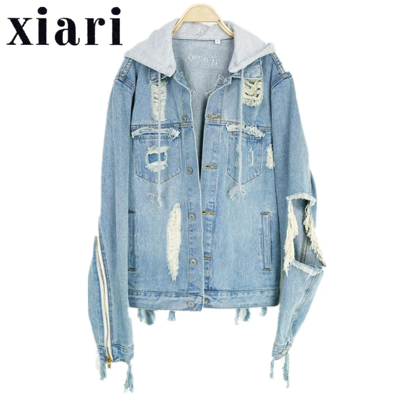 embroidered wings denim jacket female 