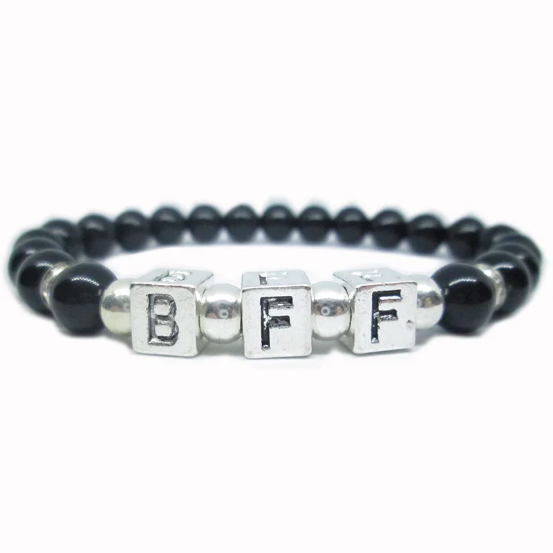 5 PCS BFF Bracelet Best Friend Forever Braslet Ship Budha Elastic For Friendship Couples Gift Metal Stone Cubic Beads Runes DIY
