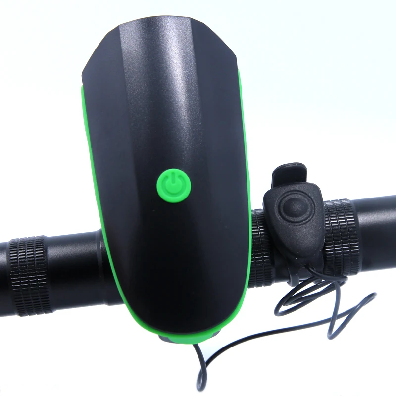 2 IN 1 LED Bike Light With electric Bell trembler buzzers horn switch Cycling Bicycle Lamp Battery Built-in USB Charging