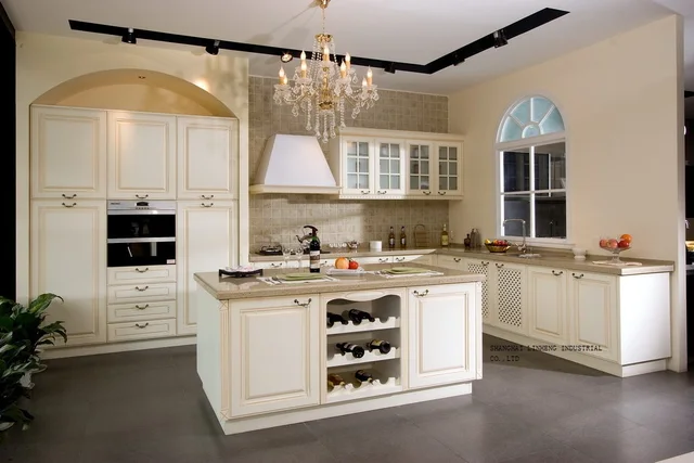 Best Price solid wood kitchen cabinets vintage(LH-SW074) Best Price solid wood kitchen cabinets vintage(LH-SW074)