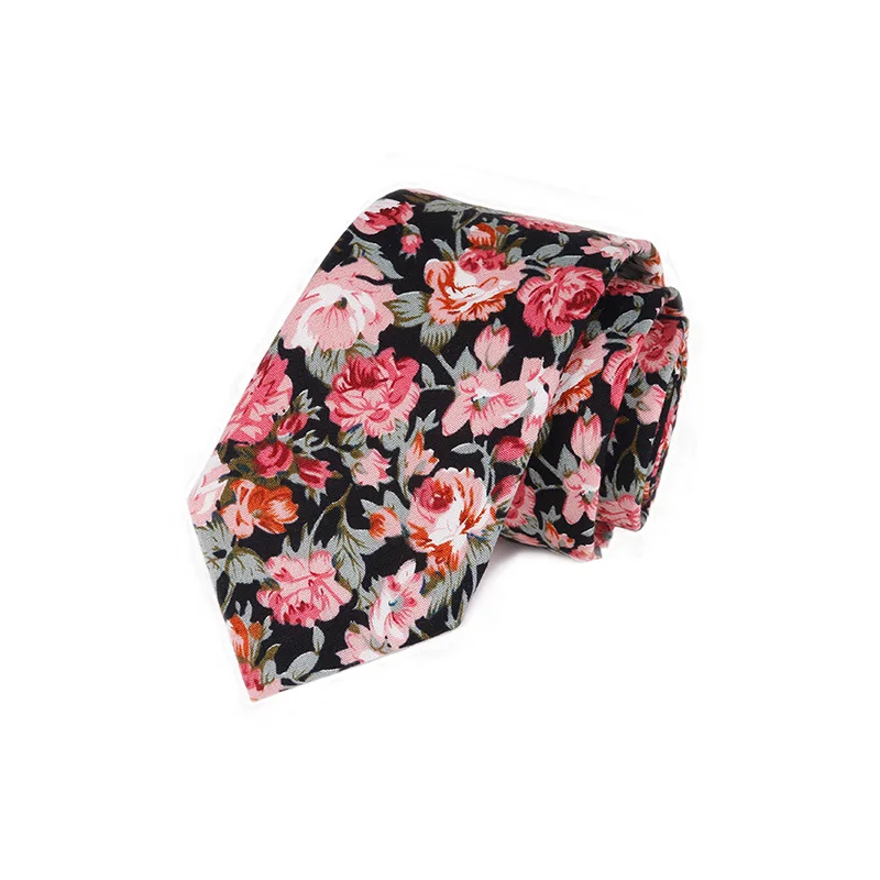 Mantieqingway 6 см хлопок цветочные галстуки для приталенный мужской костюм мужские галстуки тонкий Gravatas Свадебные Corbatas Vestidos шеи галстук галстуки - Цвет: MLD092