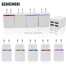 SZAICHGSI 5.1A 4 USB порта US Ac домашнее настенное зарядное устройство адаптер питания для ipad для iphone 4 5 6 7 plus 200 шт