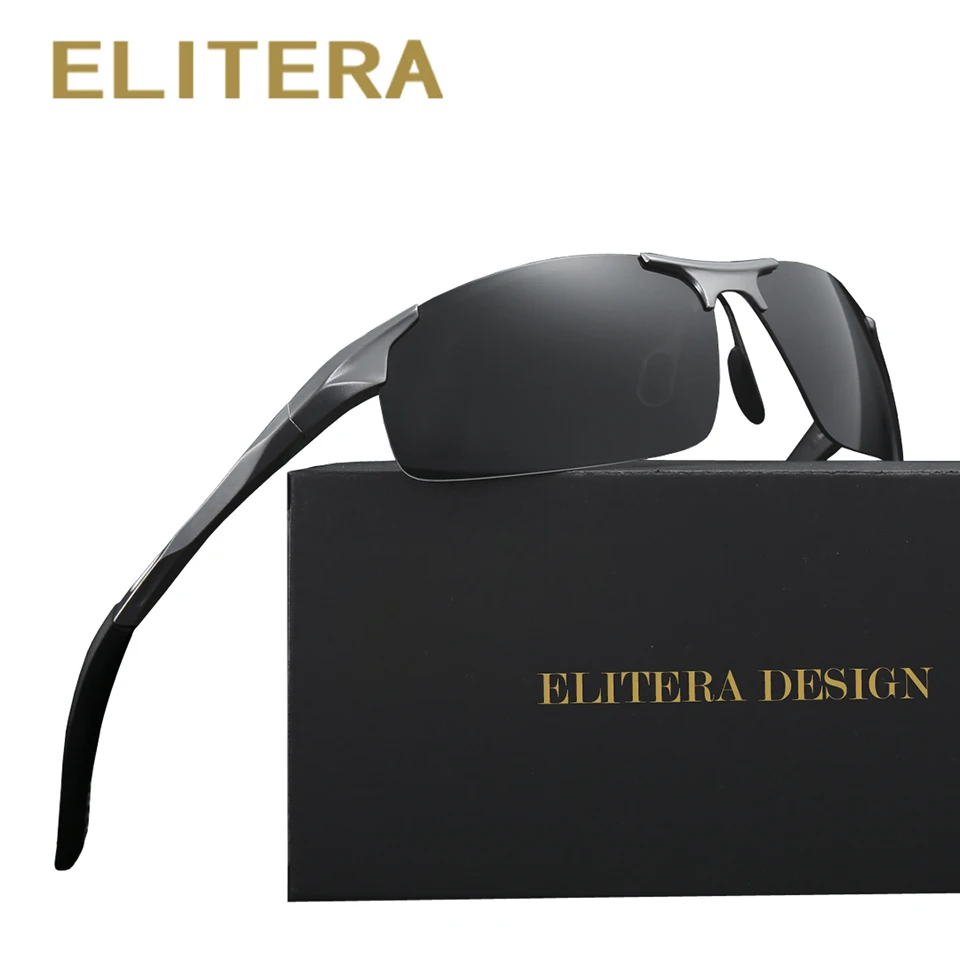 ELITERA Nova Marca Polarized Óculos De Sol Dos Homens Óculos de Sol Da Moda de Alumínio de Viagem de Condução Masculino Óculos Oculos Gafas de Modo E8177