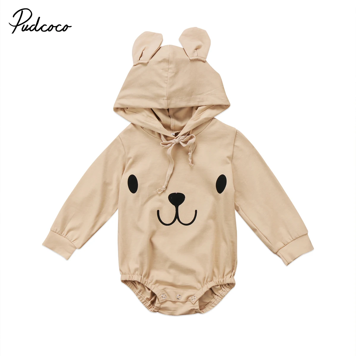 

Cute bear Cotton Newborn Baby Hooded Jumpsuit Boys Girls Bodysuit Clothes Outfits child bodysuits baby girl clothes