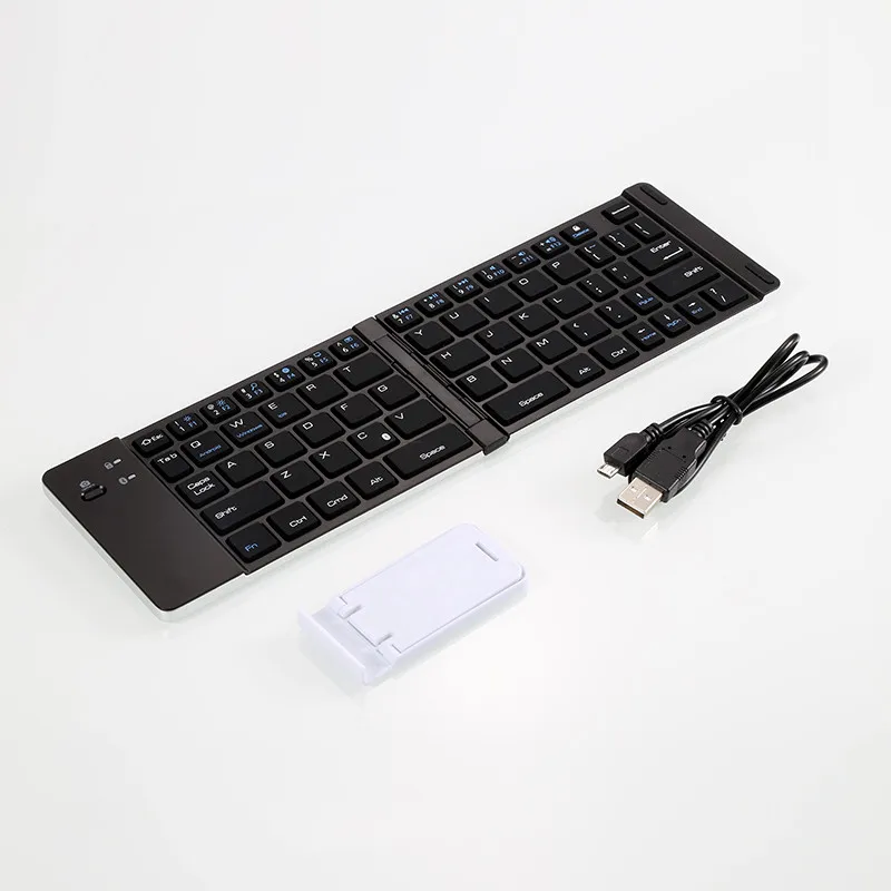 Folding Wireless Bluetooth Keyboard Multimedia Ultra Slim with Touchpad For PC Smart Android