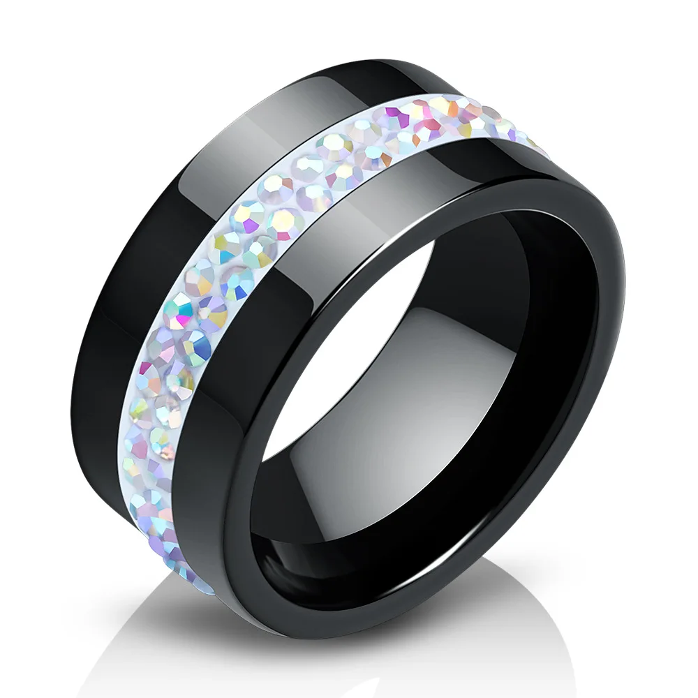 ZORCVENS модное ювелирное женское кольцо с AAA кристаллом 8 мм X крестообразные керамические кольца для женщин аксессуары для свадебной вечеринки - Цвет основного камня: 15057