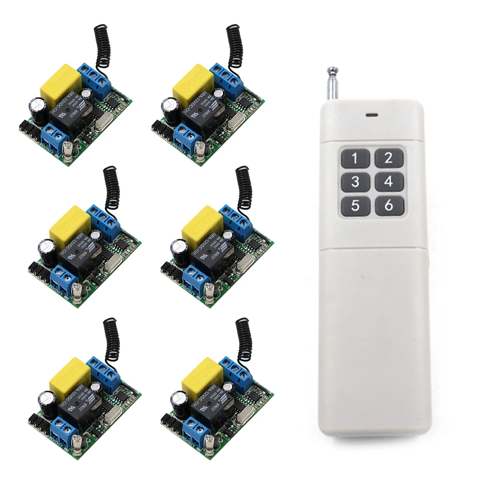 6 Pieces Receiver 220V Wireless Remote Control Switch Lamps Water Pump Motor Controller Switch Remote Control Switch 6 pieces receiver 220v wireless remote control switch lamps water pump motor controller switch remote control switch