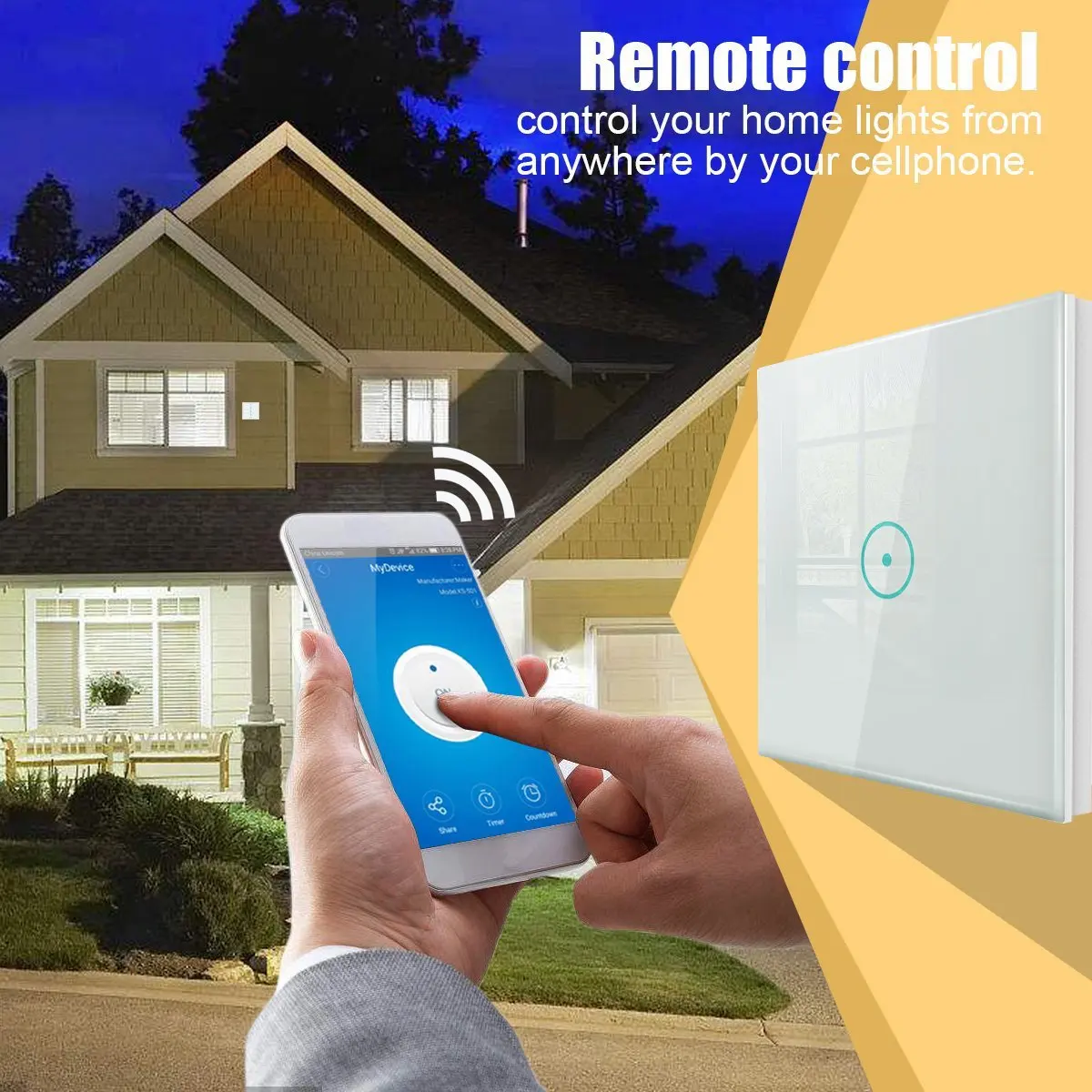Дистанционный переключатель освещения Wifi умная работа с Amazon Alexa Google Home