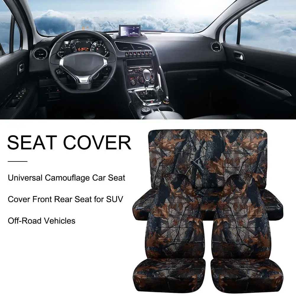 

Universal Camouflage Car Seat Cover Front Rear Seat Off-Road Vehicles Auto Seat Cover Car-styling Interior Parts 4 Pcs/Set