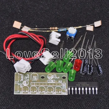 

1Set Elektronika KA2284 DIY Kits Audio Level Indicator Suite Trousse Electronic Parts 5mm RED Green LED Level Indicating 3.5-12V