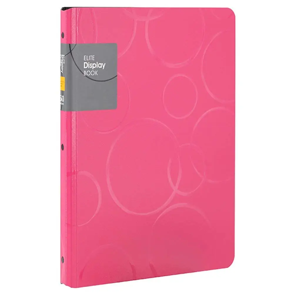 

60 Pockets Presentation Book with Sheet Protectors, A4 Size Business Presentation Folders (Pink)