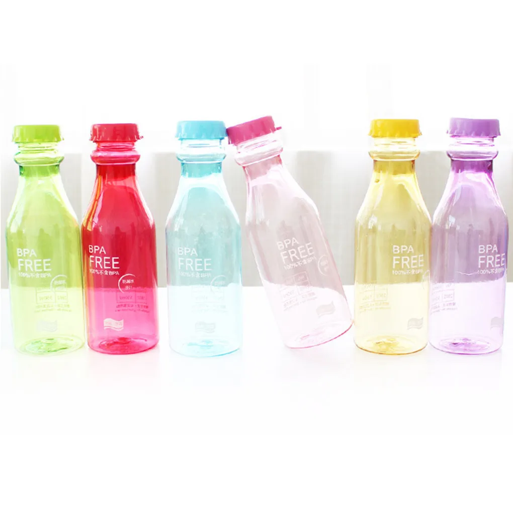 Unbreakable plastic soda bottle sealed transparent bottle Glasse 6