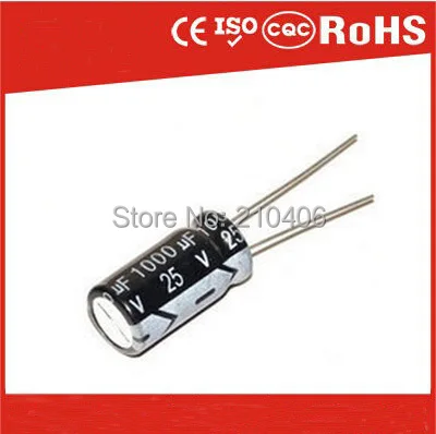 

Free Shipping 100 PCS 1000UF 25V Electrolytic Capacitor 25V 1000UF Electrolytic Capacitor