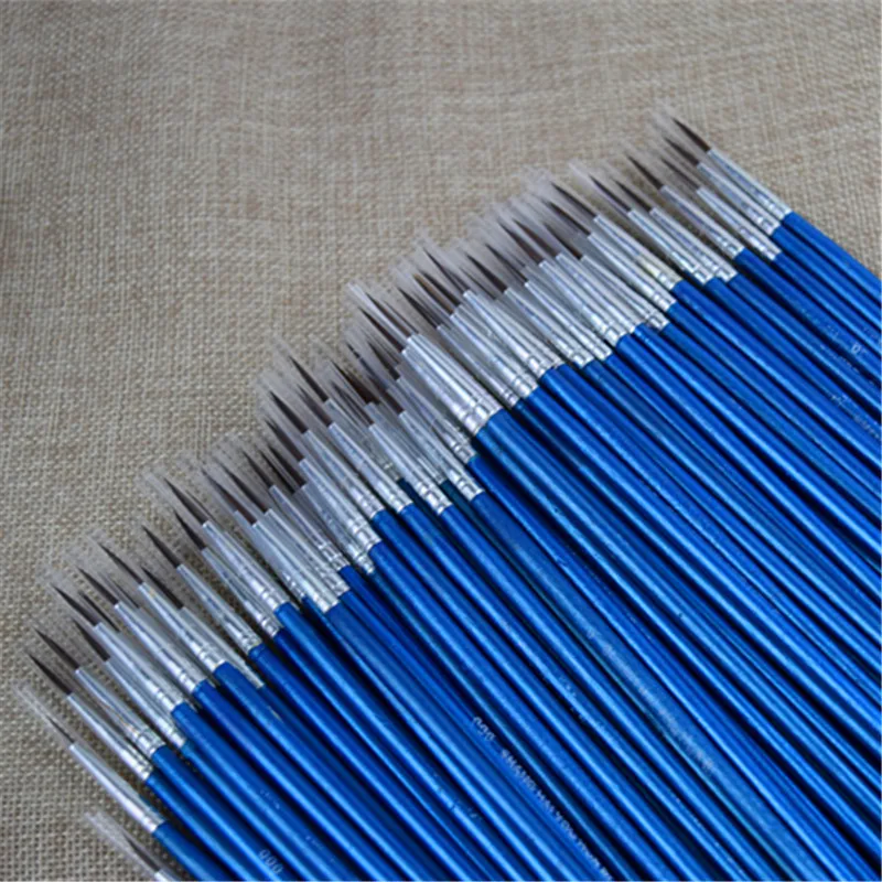 Conjunto de Pincel de Pintura de Náilon Acrílicas em Miniatura Profissional Detalhe Escovas Novo 100 Pçs