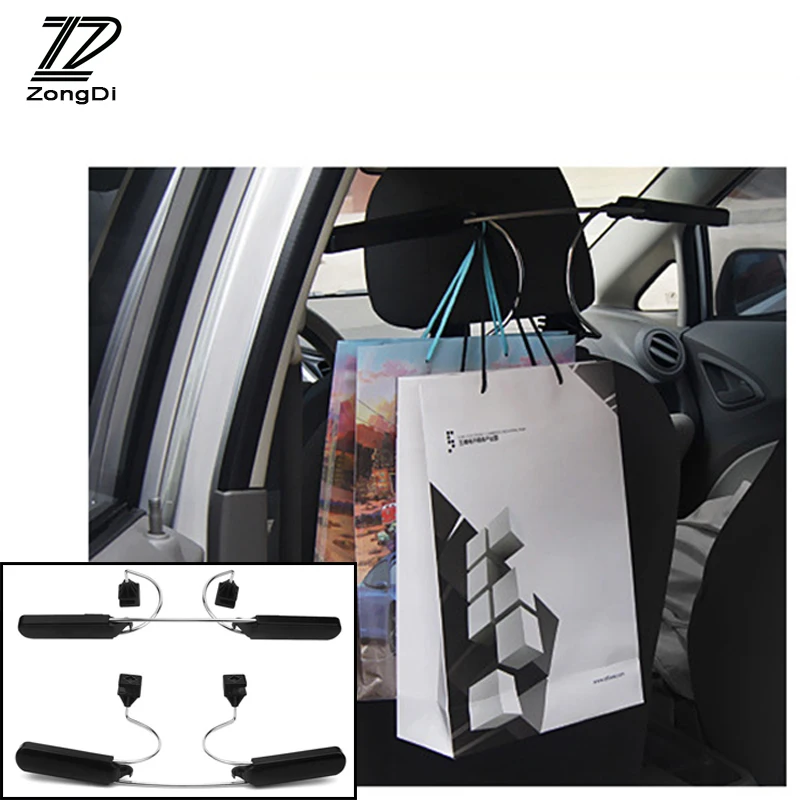 Zd 1x Car Adjustable Hanger Stainless Steel Clothes Rack For Skoda