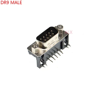 

5PCS DR9 MALE PCB Mount serial port CONNECTOR RIGHT ANGLE D-Sub RS232 COM CONNECTORS 9pin plug 9P Adapter FOR PCB BOARD