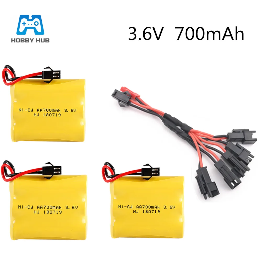 Hobby Hub 3 6 В 700 мА · ч батарея с 5 в 1/usb кабелем перезаряжаемая для RC лодки автомобиля