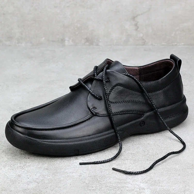 

2019 New Genuine Natural Leather Shoes Breathable Handmade Luxury Designer Shoes Rubber Sole Men Casual Flat Shoes