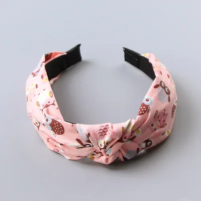 New Fashion Girls Cute Cartoon Dot Flower Smile Face Cloth Headband Kids Birthday Gifts Hairbands Hair Bands Hair Accessories - Цвет: 11