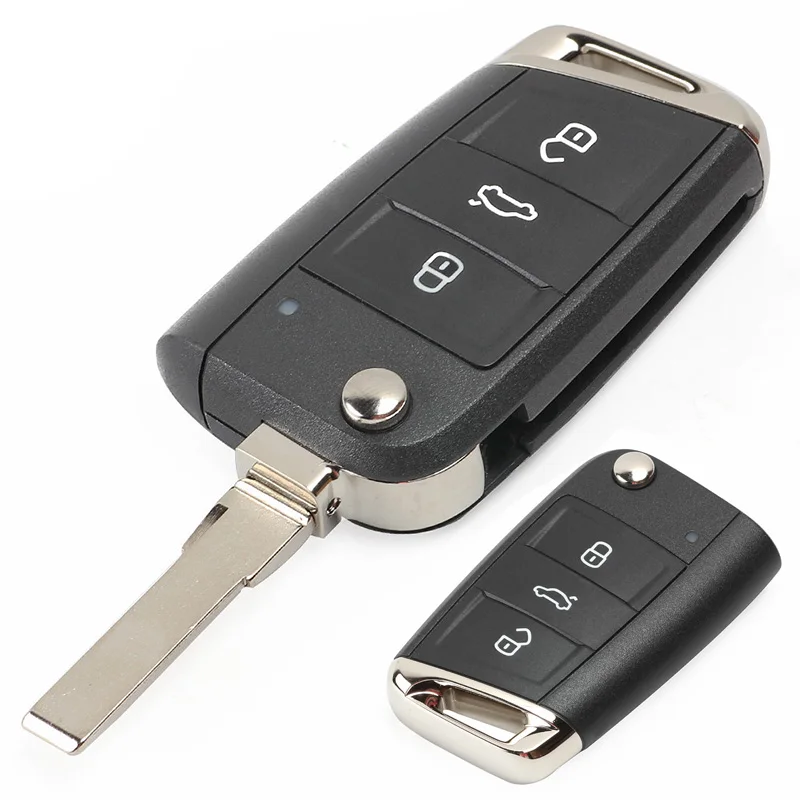 KEYECU 1x/3x434 МГц ID48 чип 3 кнопки Keyless-go/Флип дистанционного брелока для Volkswagen MQB Golf VII MK7, для Skoda Octavia A7